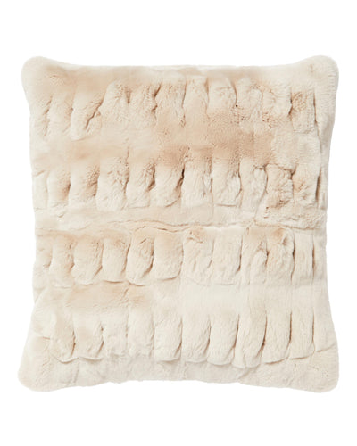 N.Peal Fur And Cashmere Cushion Camel Brown