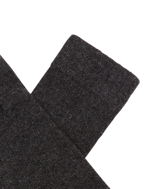 N.Peal Unisex Fingerless Cashmere Gloves Dark Charcoal Grey