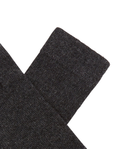 N.Peal Unisex Fingerless Cashmere Gloves Dark Charcoal Grey