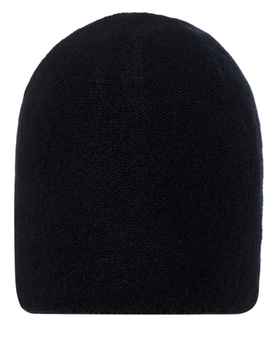 N.Peal Unisex Double Layer Cashmere Beanie Black