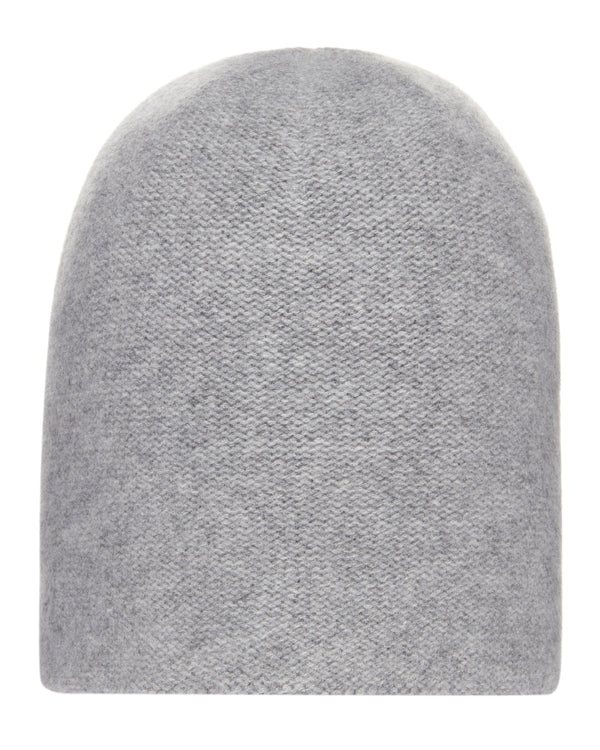 N.Peal Unisex Double Layer Cashmere Beanie Flannel Grey