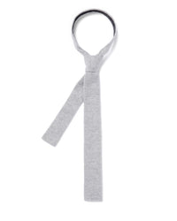 N.Peal Men's Plain Knitted Cashmere Tie Fumo Grey