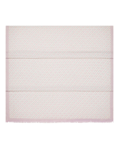 N.Peal Women's Tile Print Cashmere Pashmina Oyster Pink