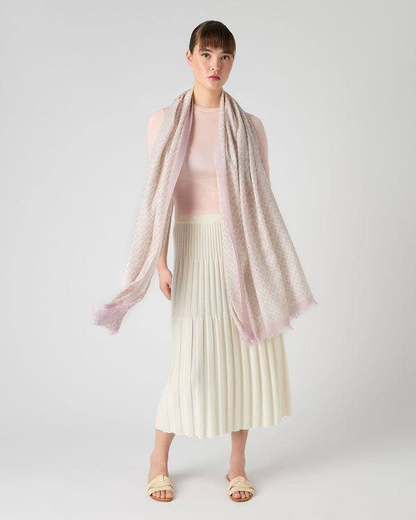 Women's Tile Print Cashmere Pashmina 3