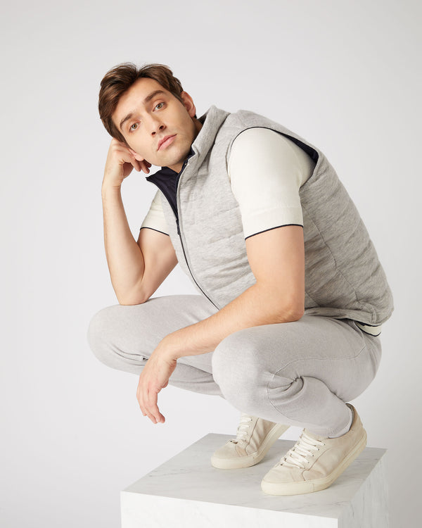 N.Peal Men's Strand Down Gilet Fumo Grey