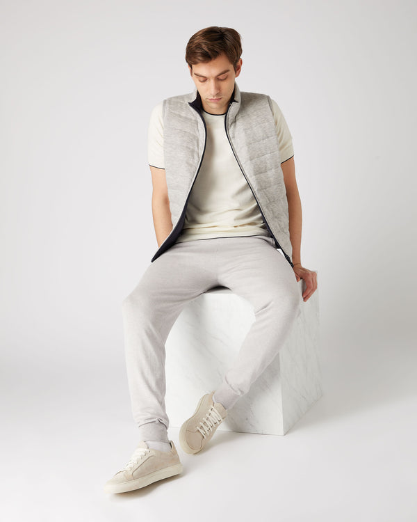 N.Peal Men's Strand Down Gilet Fumo Grey