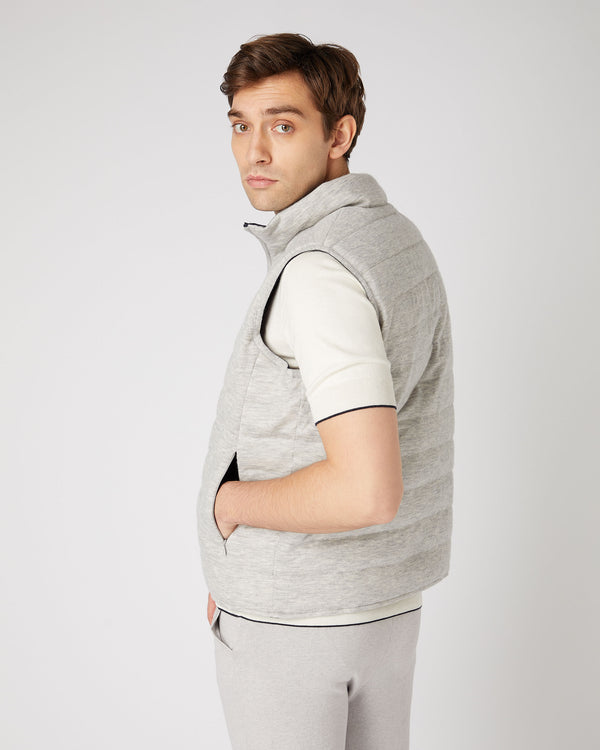N.Peal Men's Strand Down Gilet Fumo Grey
