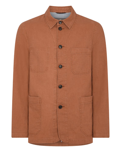 N.Peal Men's Minori Overshirt Orange