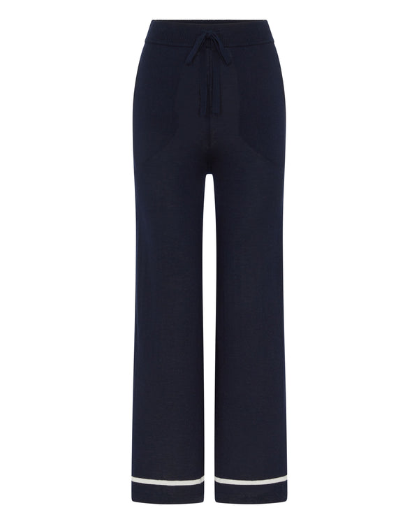 N.Peal Women's Pyjama Trousers Navy Blue