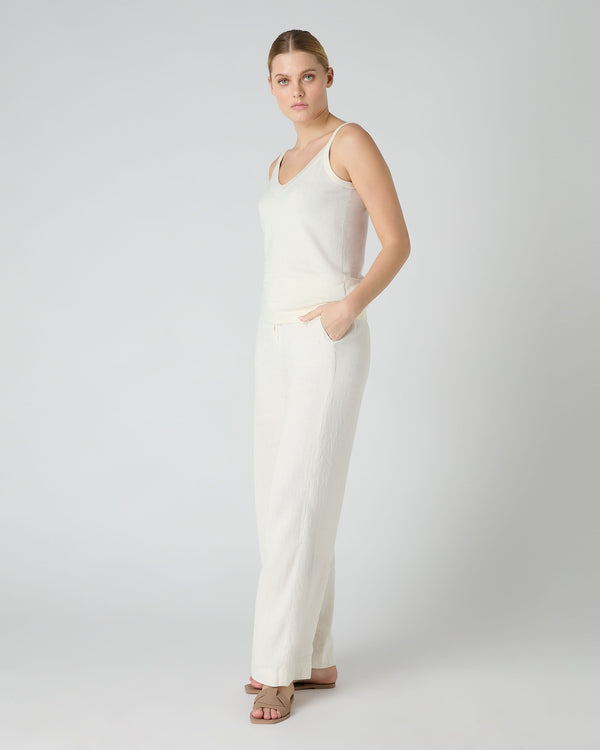 N.Peal Women's Cotton Cashmere Camisole New Ivory White