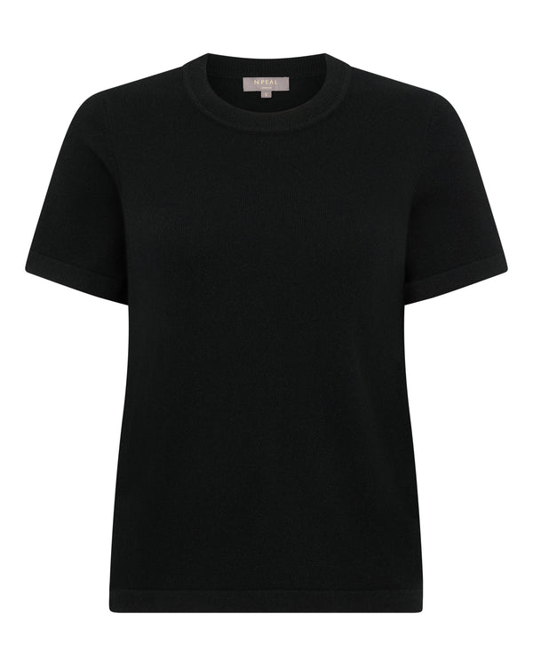 N.Peal Women's Lottie Cashmere T-Shirt Black