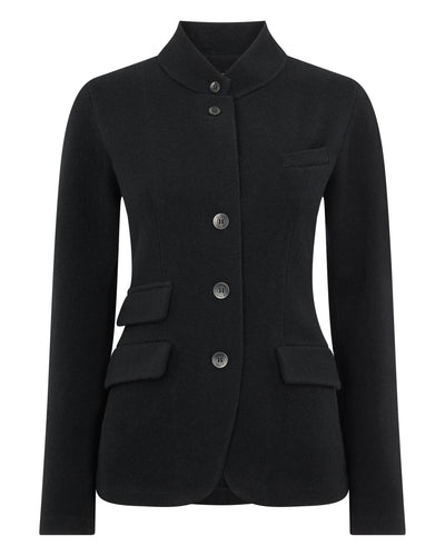 N.Peal Women's Wool Cashmere Blazer Black