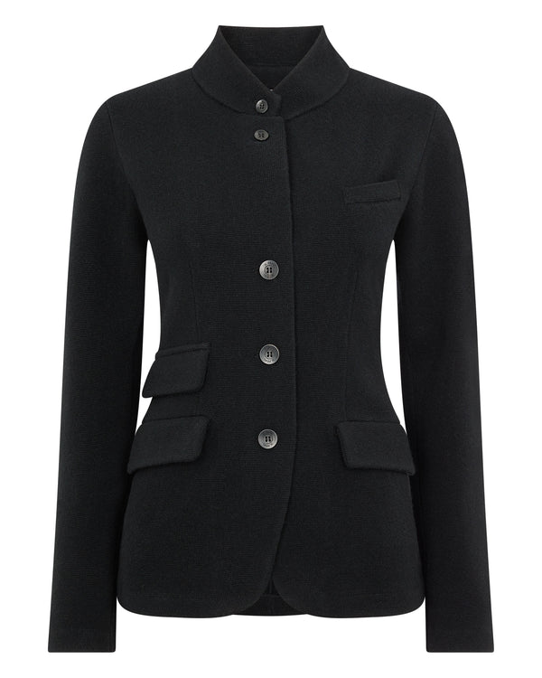 Women's Wool Cashmere Blazer Black N.Peal