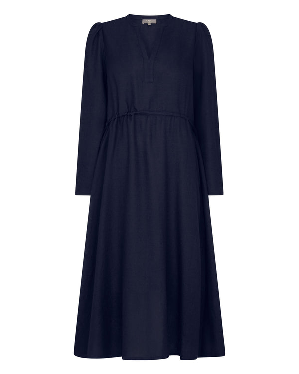 N.Peal Women's Silk Cashmere Dress Navy Blue