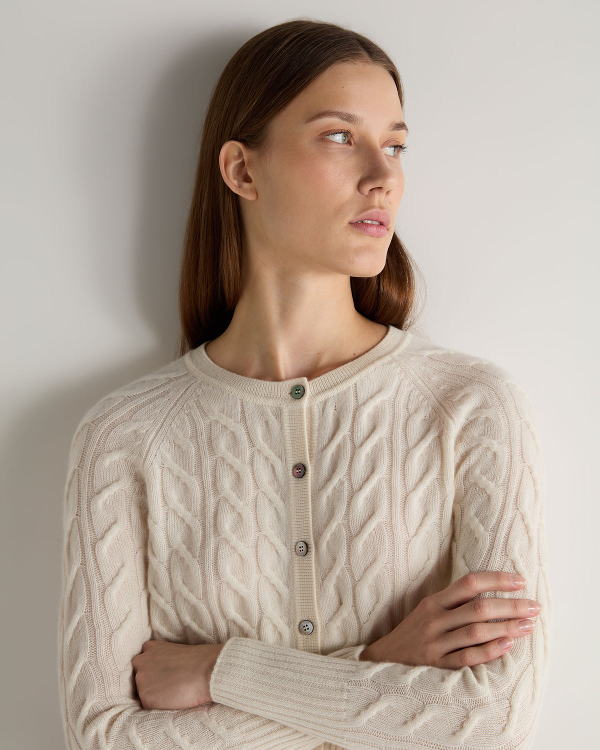 Aster Cable Cashmere Cardigan main image 1
