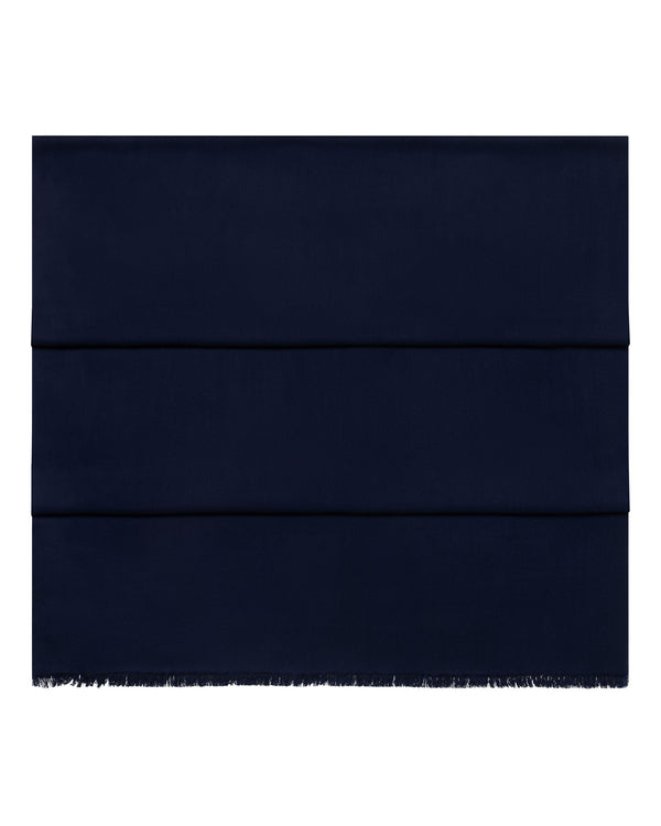 N.Peal Women's Pashmina Cashmere Shawl Deep French Blue