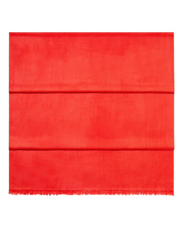 N.Peal Women's Pashmina Cashmere Shawl Tomato Red