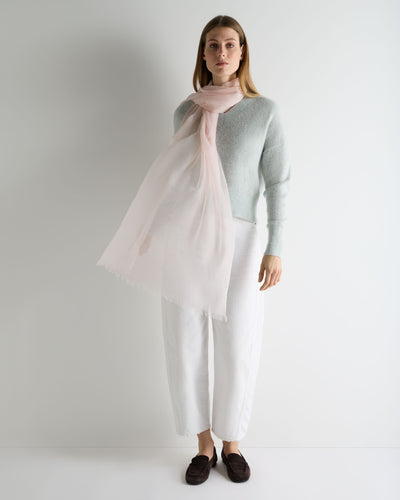N.Peal Women's Ultrafine Pashmina Cashmere Shawl Powder Pink