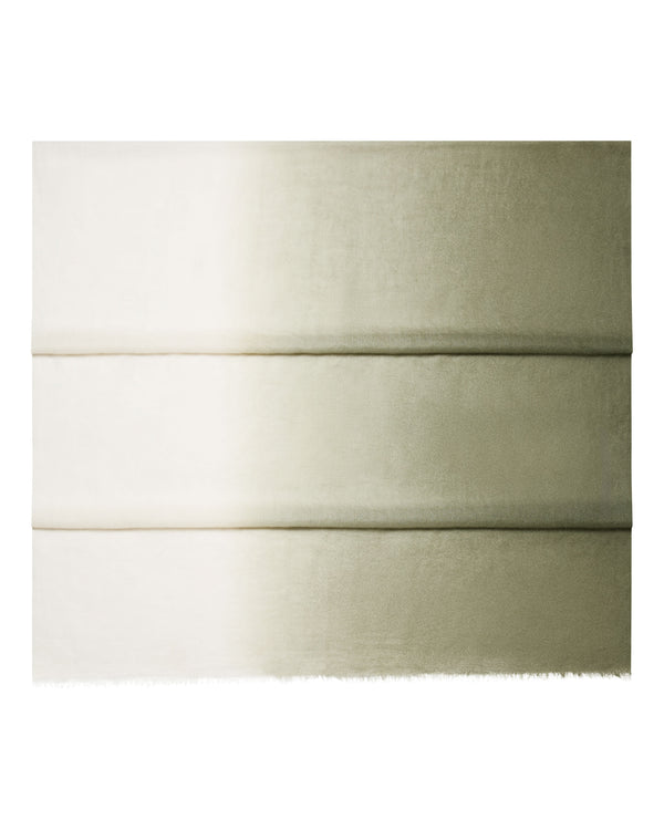 N.Peal Women's Dip Dye Cashmere Scarf Olive Green