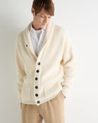 Men's Kensington Cashmere Cardigan New Ivory White