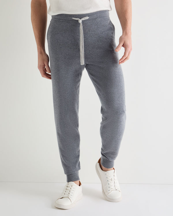 N.Peal Men's Ladbroke Cashmere Jogger Ash Grey