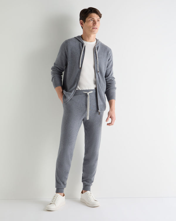 N.Peal Men's Ladbroke Cashmere Jogger Ash Grey