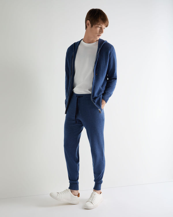N.Peal Men's Ladbroke Cashmere Jogger Bright Denim Blue