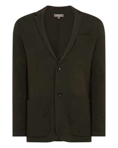 N.Peal Men's Marlborough Fine Gauge Cashmere Jacket Arabica Khaki Green