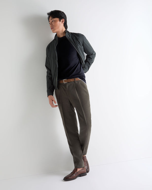 N.Peal Men's Newquay Cotton Cashmere T-Shirt Navy Blue