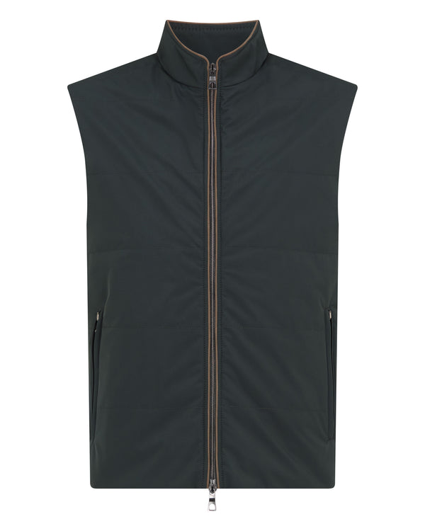 N.Peal Men's Belgravia Weatherproof Gilet Dark Green