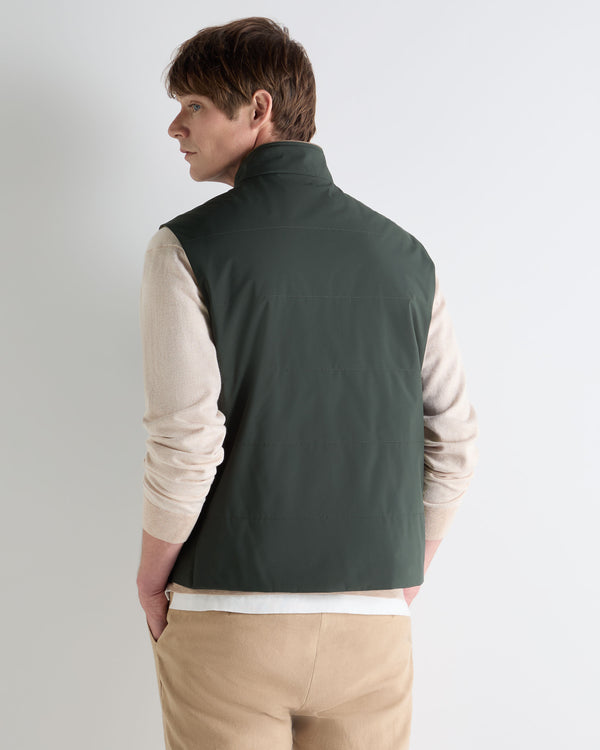 N.Peal Men's Belgravia Weatherproof Gilet Dark Green
