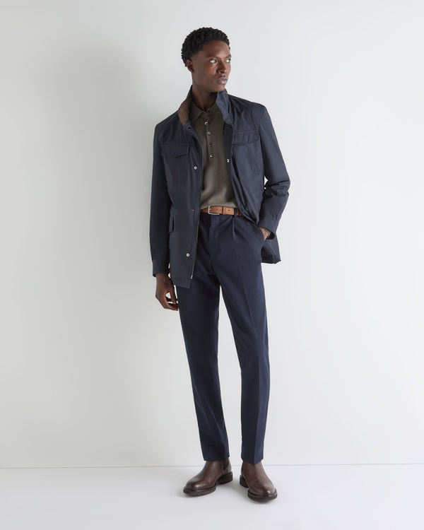 N.Peal Men's Hampton Weatherproof Jacket Navy Blue