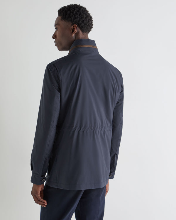 N.Peal Men's Hampton Weatherproof Jacket Navy Blue