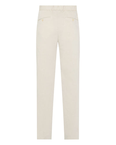 N.Peal Men's Atrani Linen Blend Trousers Sand Brown