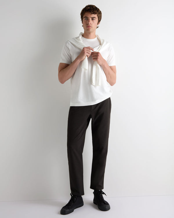 N.Peal Men's Sea Island Cotton T-Shirt White