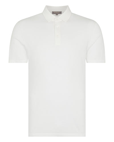 N.Peal Men's Hove Cotton Polo White