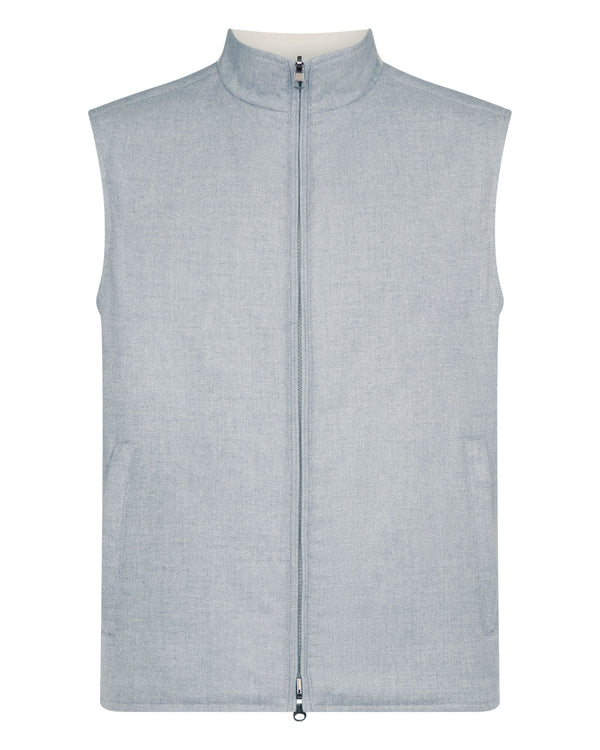 N.Peal Men's Reversible Gilet Beige Brown