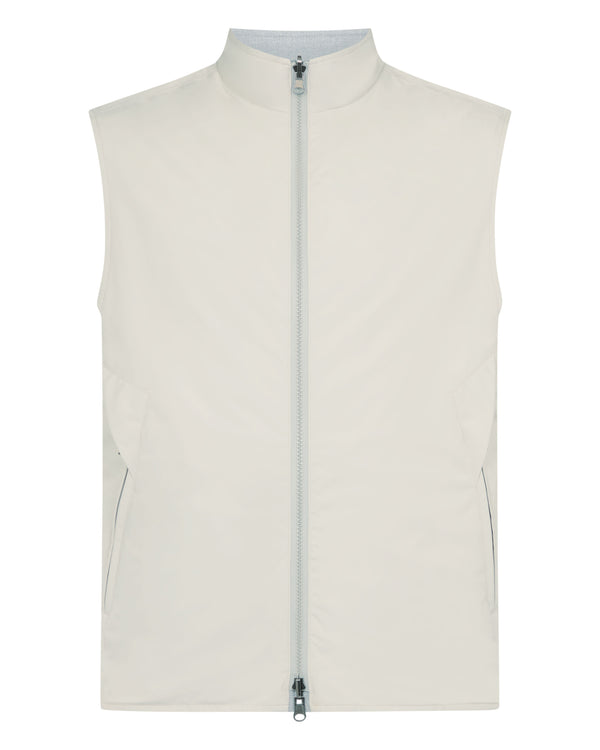N.Peal Men's Reversible Gilet Beige Brown