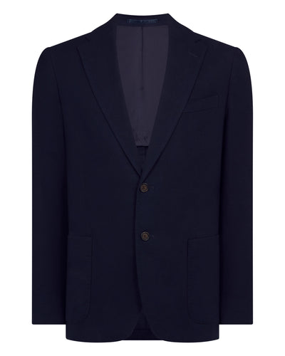 N.Peal Men's Monaco Flannel Cotton Jacket Navy Blue