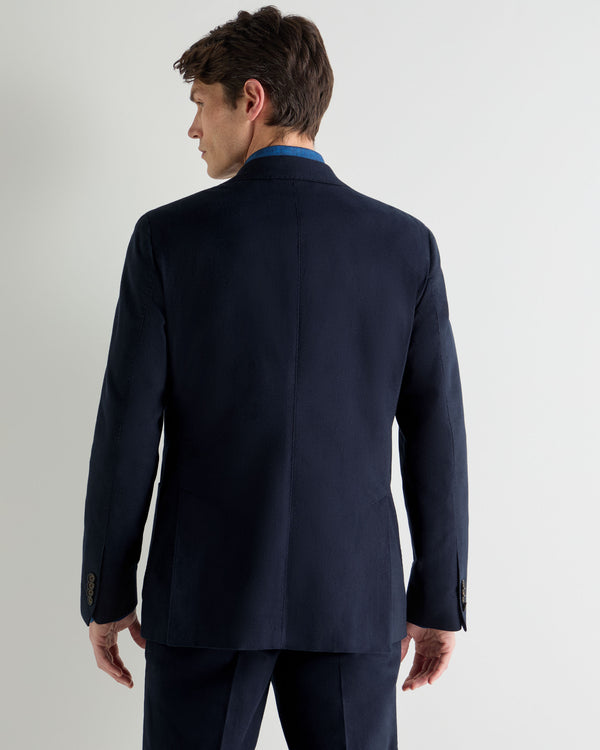N.Peal Men's Monaco Flannel Cotton Jacket Navy Blue