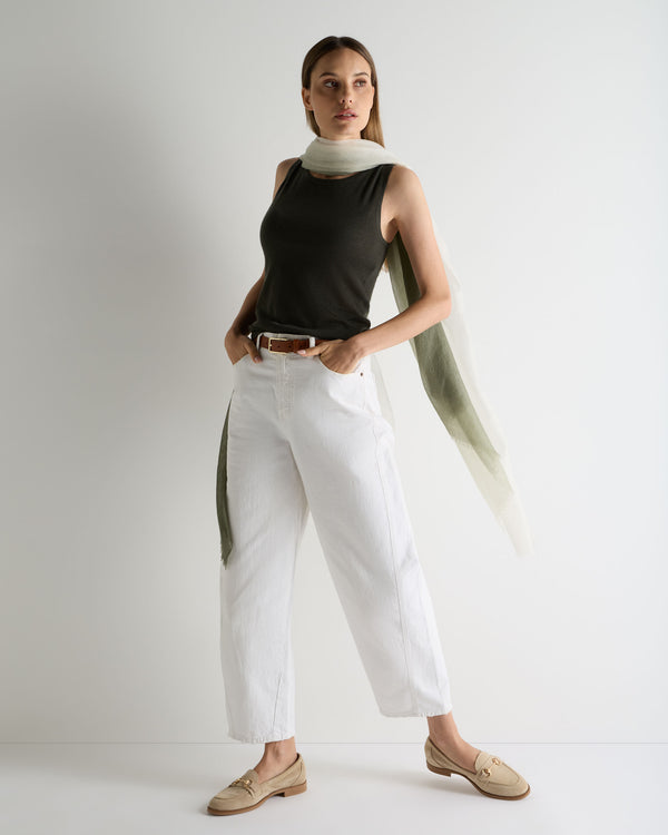 N.Peal Women's Ella Superfine Cashmere Shell Top Arabica Khaki Green