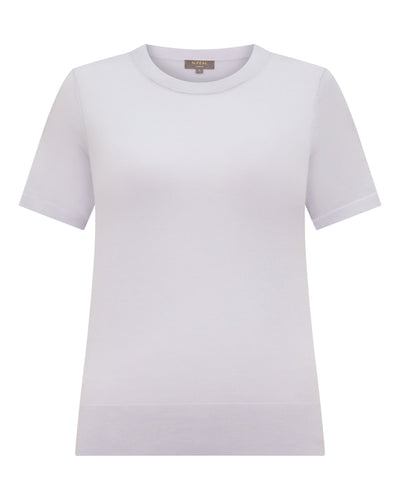 N.Peal Women's Isla Superfine Cashmere T-Shirt Lavender Purple
