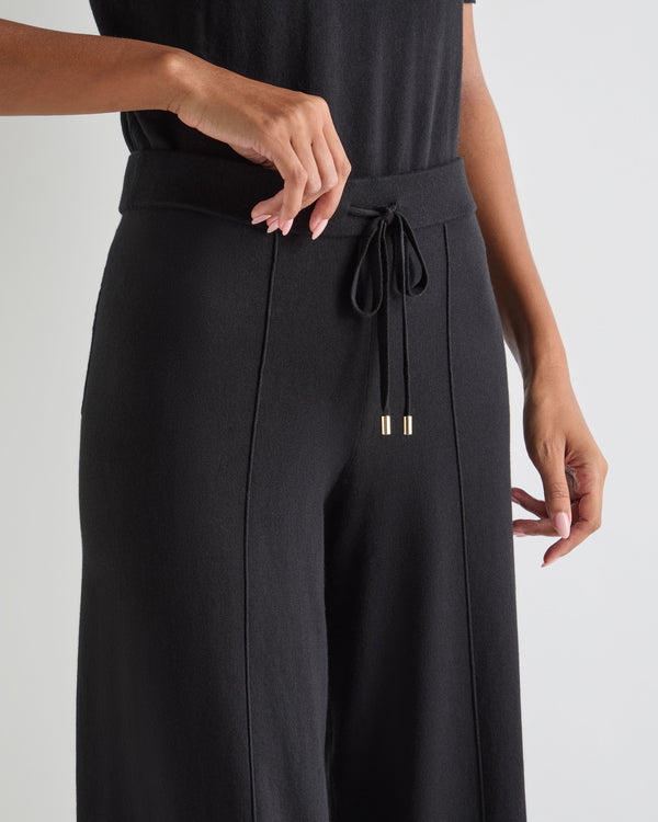 N.Peal Women's Cotton Cashmere Trouser Black