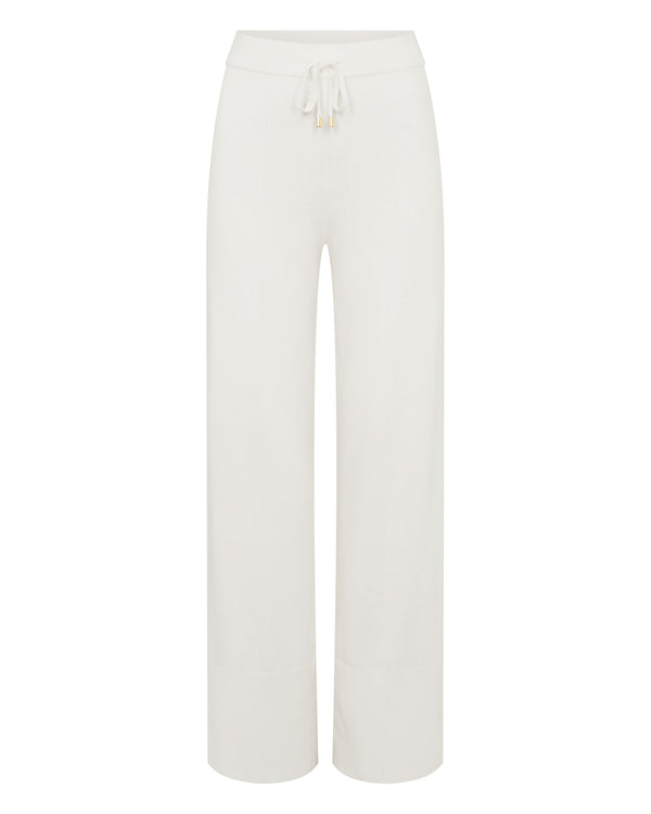 N.Peal Women's Cotton Cashmere Trouser New Ivory White