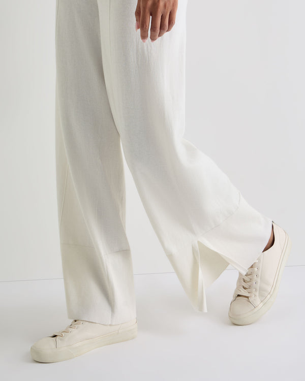 N.Peal Women's Cotton Cashmere Trouser New Ivory White