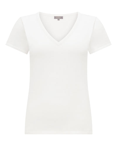 N.Peal Women's Selene Linen Blend Top White