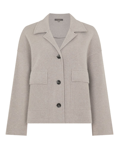 N.Peal Women's Safari Milano Cashmere Jacket Oat Grey