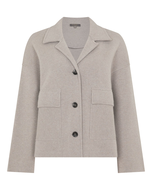 N.Peal Women's Safari Milano Cashmere Jacket Oat Grey