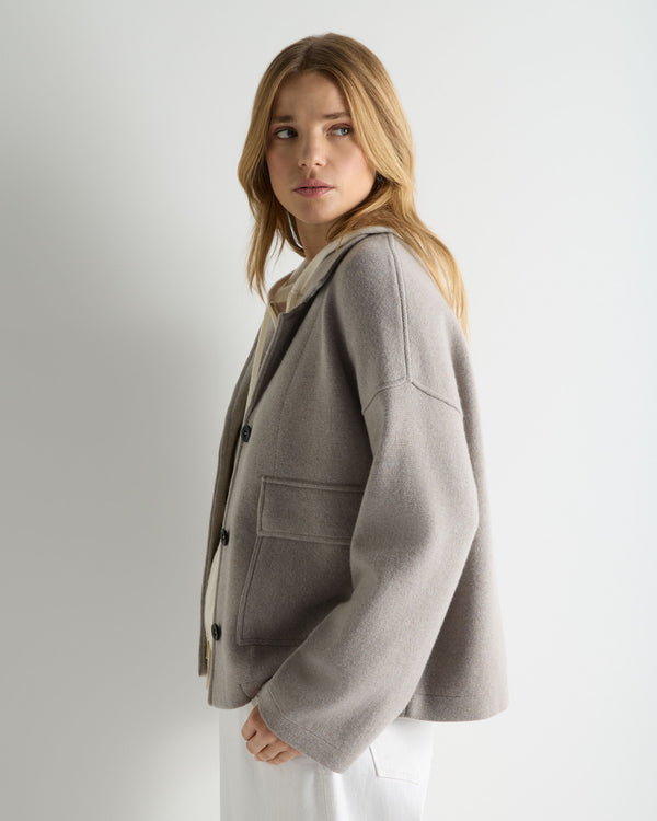 N.Peal Women's Safari Milano Cashmere Jacket Oat Grey
