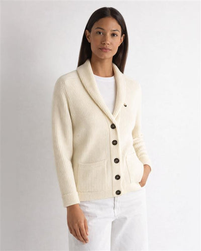N.Peal Women's Kensington Cashmere Cardigan New Ivory White